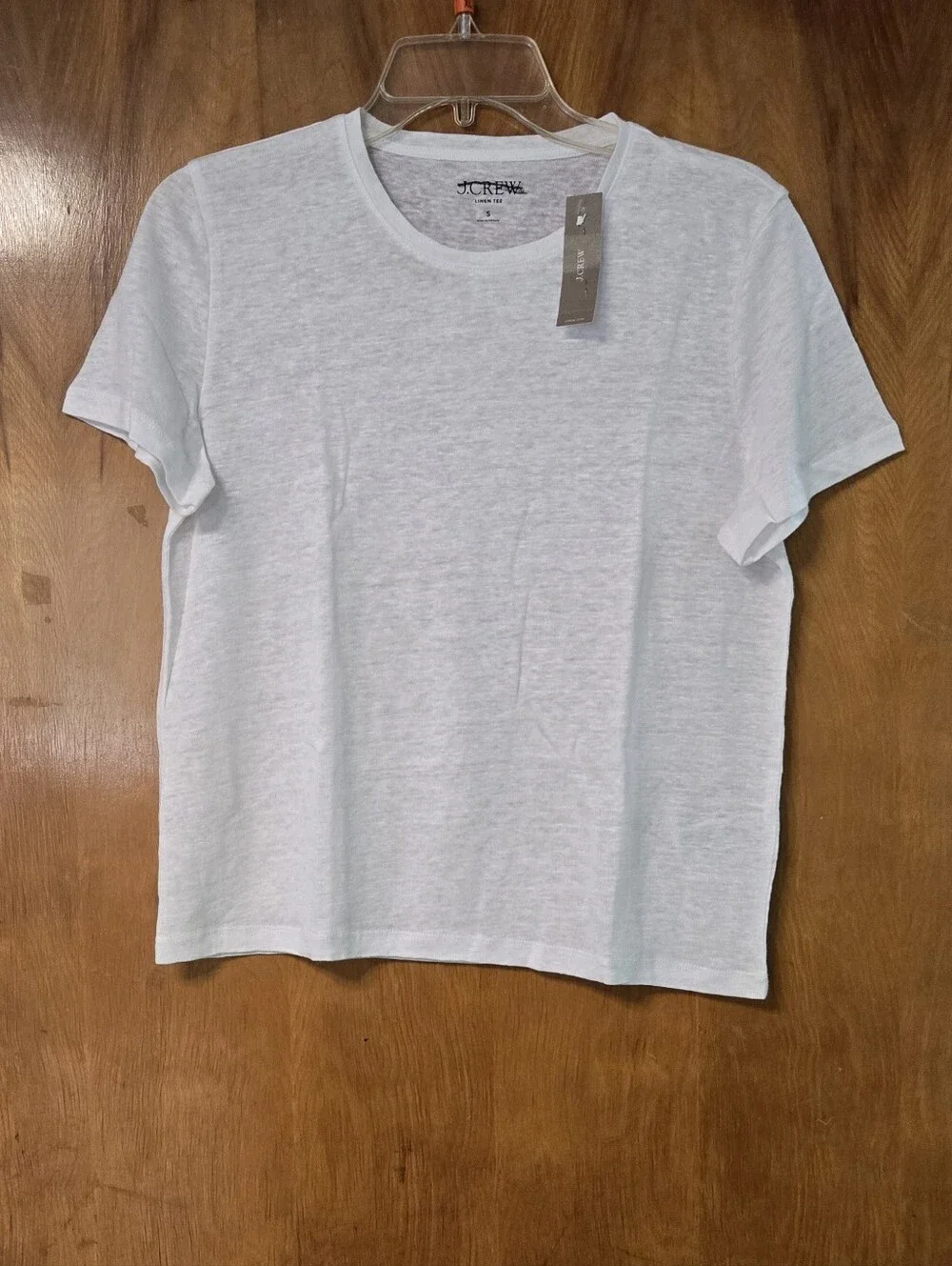 Nwt J. Crew Relaxed Linen Tee Shirt White Size Small
